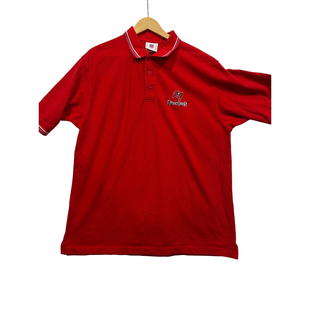 NFL Tampa Bay Buccaneers Polo Shirt Mens‎ XL Red Football Team Apparel